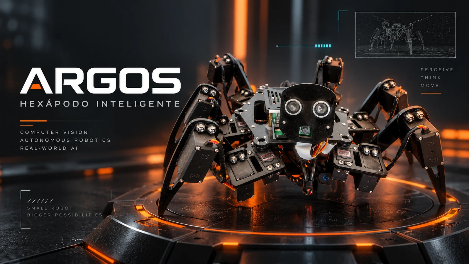 Argos, robot hexápodo inteligente con Raspberry Pi